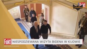Some images of when Biden visited Zelensky in kyiv are circulating
