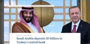 Saudi Arabia deposits $5 billion in Turkey's central bank
